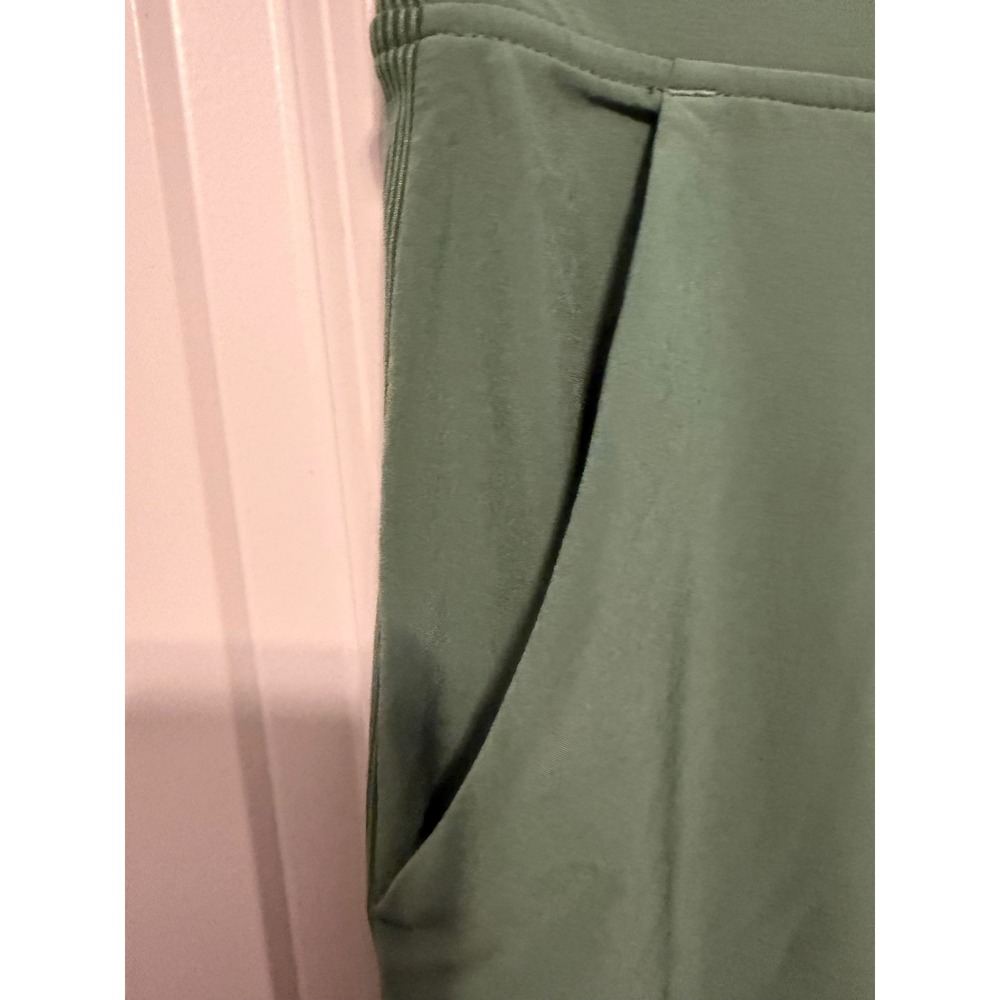 Athleta Green Athleisure Jogger Ankle Pants Women's Brooklyn Sz 6 Ribbed Sides - Picture 6 of 14